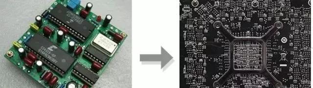 PCBA元器件由大變小，由稀疏到密集的變化趨勢