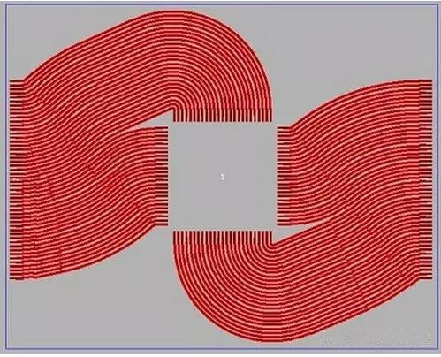 (中間)任意角度布線不僅有助于縮短導(dǎo)線長度，而且在確保滿足所有要求的同時(shí)占用更小的面積；