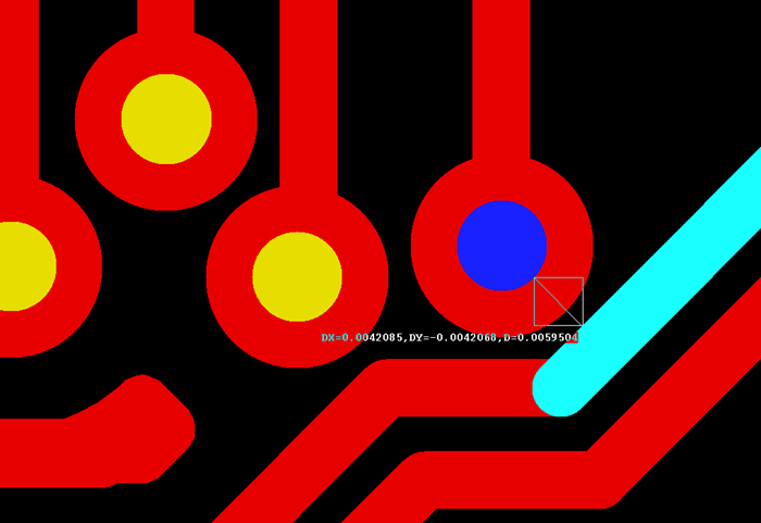 多層板中過孔會在每層線路上都有孔環(huán)，且每個(gè)層孔環(huán)周圍環(huán)境有夾線也有不夾線，環(huán)境各不一